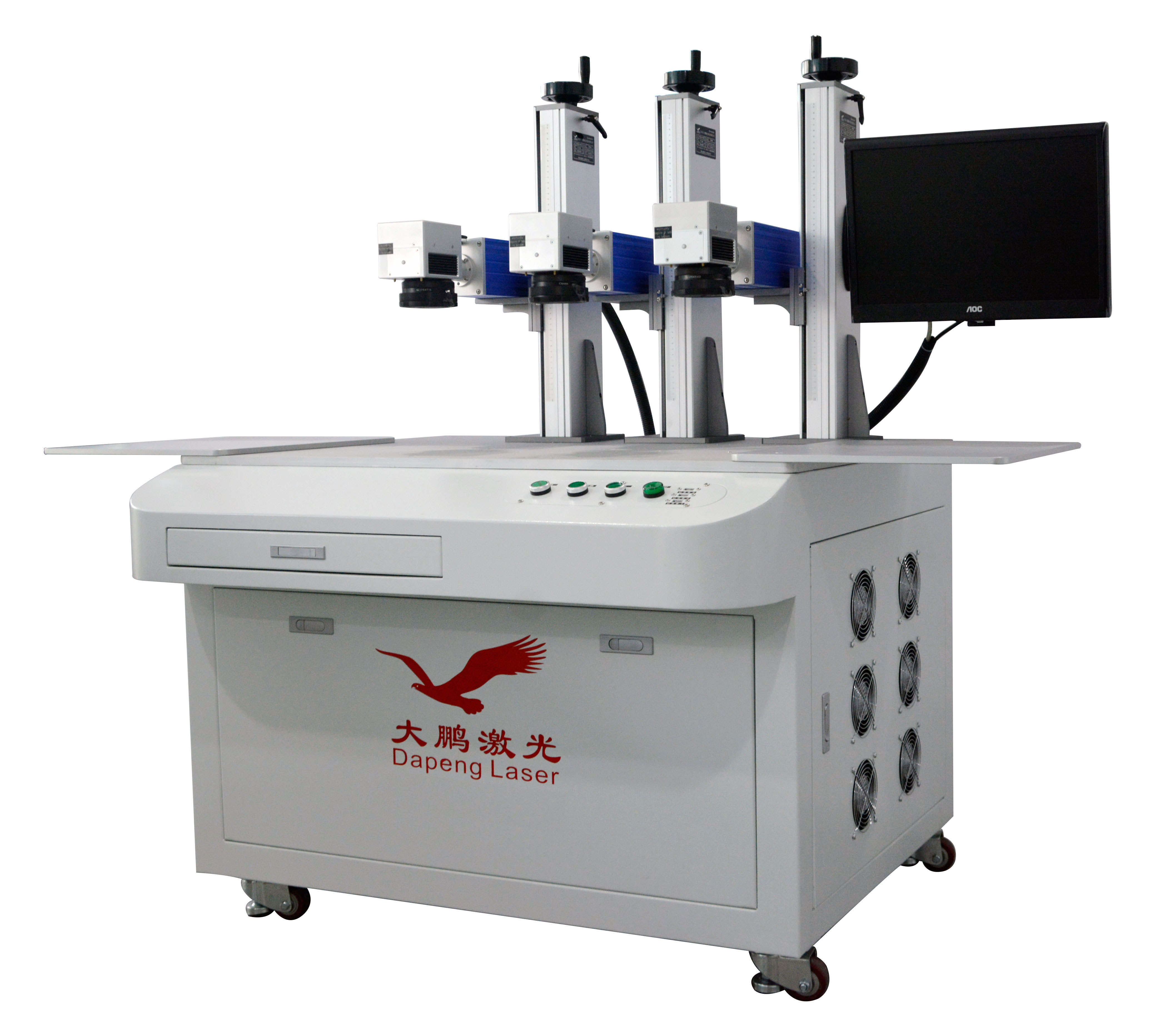 Three-head fiber laser marking machine