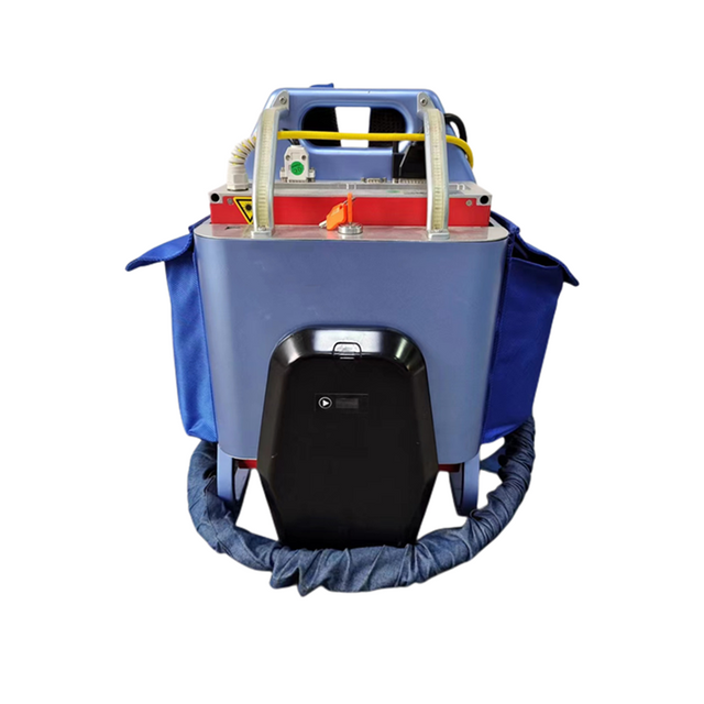 50W Portable Pulsed Laser Cleaning Backpack Machine For Metal Wood Brick Rust Paint 220v