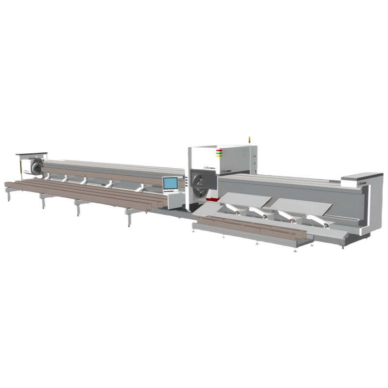 6000W 3 Chuck 12-meter Fiber Laser Tube Cutting Machine for 360mm Round Tubes