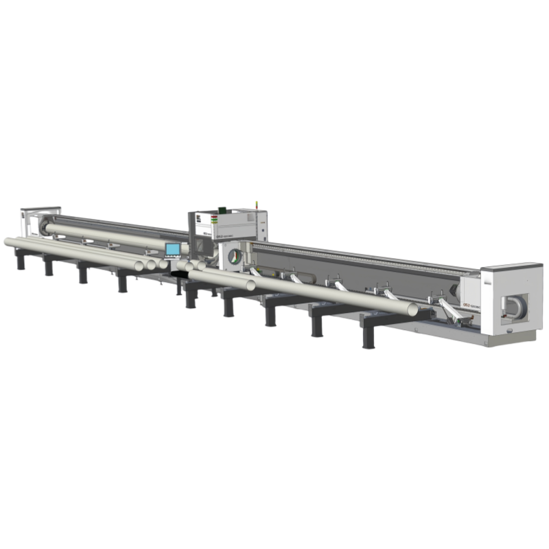 6000W Fiber Laser Tube Cutting Machine 9 Meters 520mm 3 Chuck