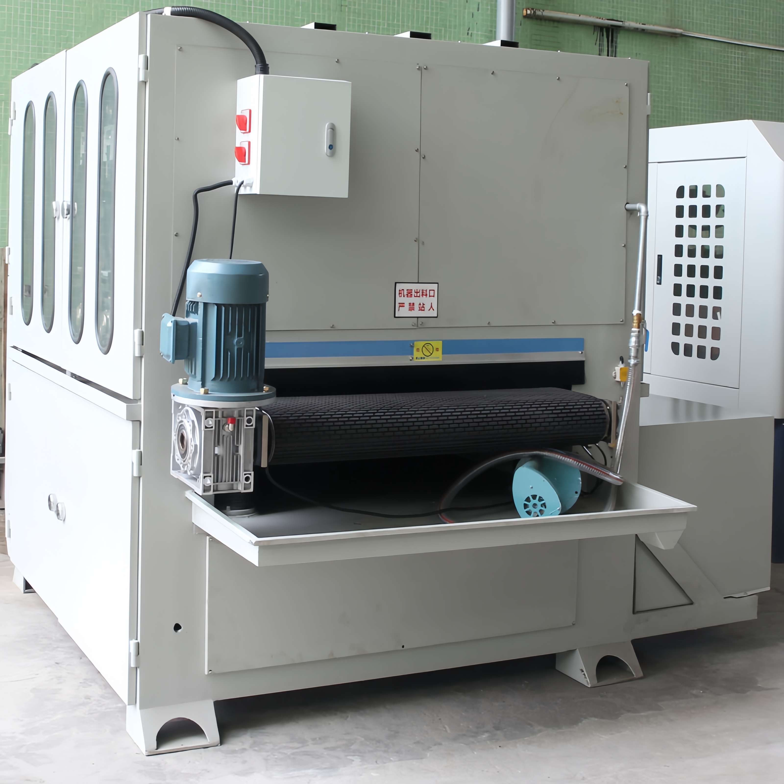RRRR1300 Wet Wide Belt Sander Wide Finishing / Deburring Machine & Wet Collector