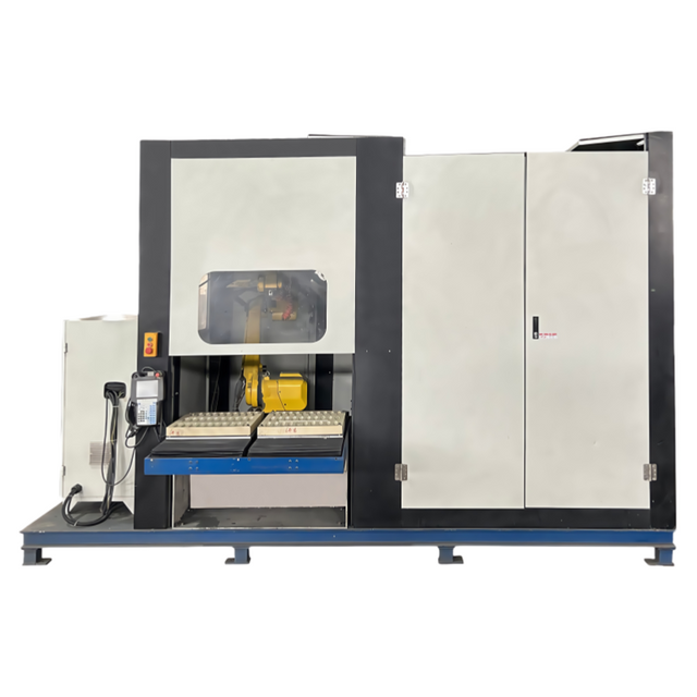 FANUC Robotic Grinding And Polishing Cell for Brass Sanitary Faucets Part Grinding Sanding And Deburring Polishing Buffing