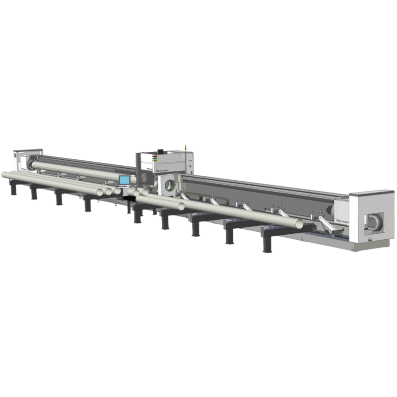12000W Fiber Laser Tube Cutting Machine 520mm 12m 3-chuck