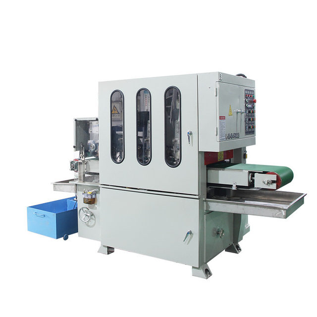 400mm Wet Wide Belt Sander three Sanding Heads And One Brush Head for Stainless Steel & Thin Materials