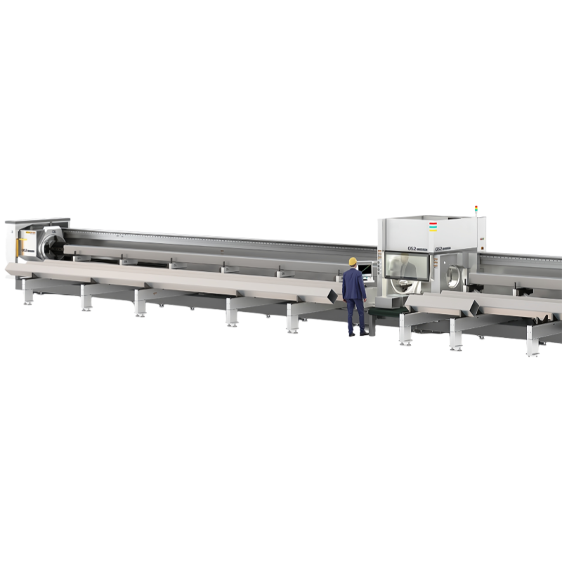 6000W Fiber Laser Tube Cutting Machine12m 520mm Chuck 3 Chuck