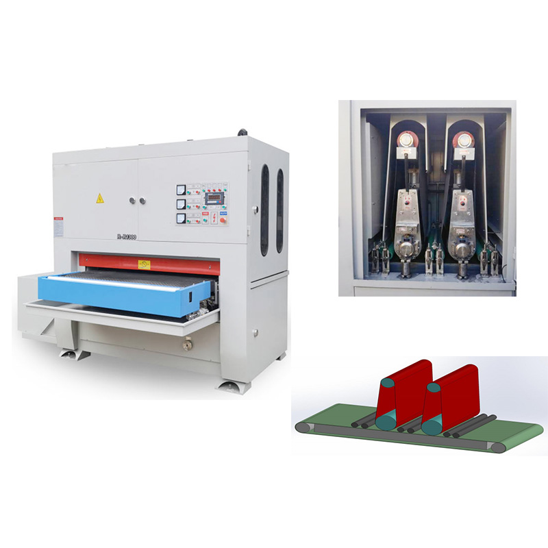 RR1300 Wet Wide Belt Sander Industrial Belt Sanding Machine for Heavy-Duty Metal Deburring Finishing And Surface Preparation
